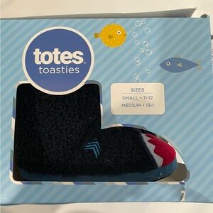 totes Toasties Kids Slippers - Black and Red